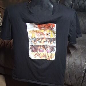 Anime Character Black T-Shirt